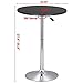 Topeakmart Modern Round Bar Table Adjustable Bistro Pub Counter Swivel Cafe Tables Set of 2