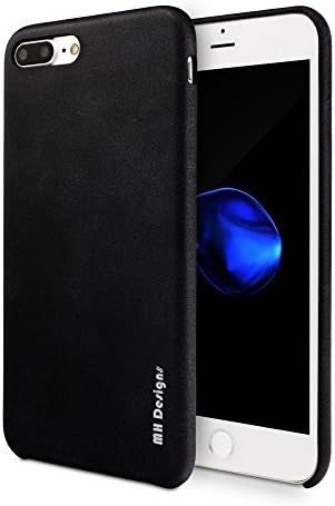 iPhone 7 Case - MH Designs [Vintage Classic Series] Premium Handmade Leather Soft Slim Back Case Cover for Apple iPhone 7 4.7 inch (2016 Release) - [Black]