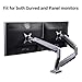 Loctek D7DR Dual Monitor Mount Fits for Both Curved and Panel 24-34 inches Monitors, Gas Spring Monitor Arm Supports 8.8-22 lbs,Desk Top Mounts LCD Arm