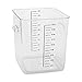 Rubbermaid Commercial Products Plastic Space Saving Square Food Storage Container For Kitchen/Sous Vide/Food Prep, 18 Quart, Clear (Fg631800Clr) primary