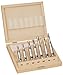 7 Pc High Speed Steel HSS Drill Bit Set Self Centering Hinge Door Cabinet in Wood Case Sizes 5/64 to 1/4