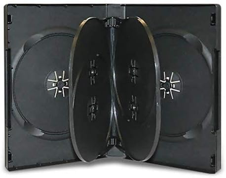 25 x Dragon Trading 6 Disc Black CD DVD BLU RAY Disc Cases 6 Way Case for 6 Discs Of Any Format With 14mm Spine And Outer Sleeve For Artwork Inlay - Image 5