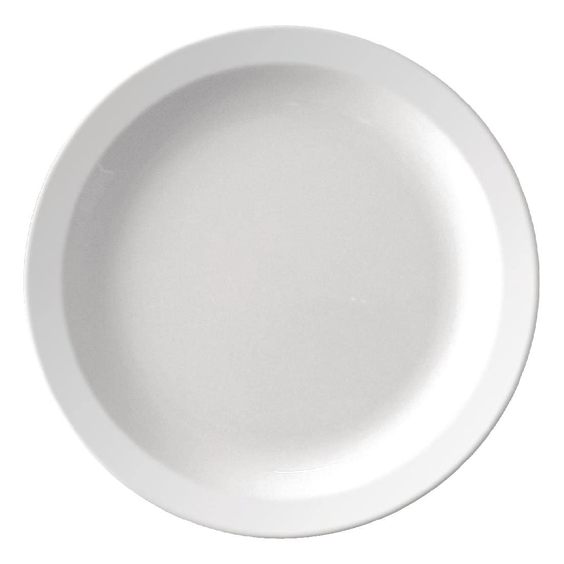 Olympia Kristallon Melamine Plastic Narrow Rimmed Plates 165mm (12 Pack) - Reusable Plates for Schools, Nursing Homes CB670