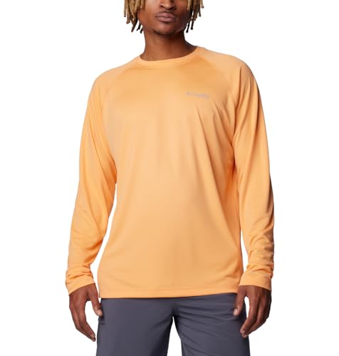 Columbia Men’s PFG Solar Stream Long Sleeve, Bright Nectar, Large