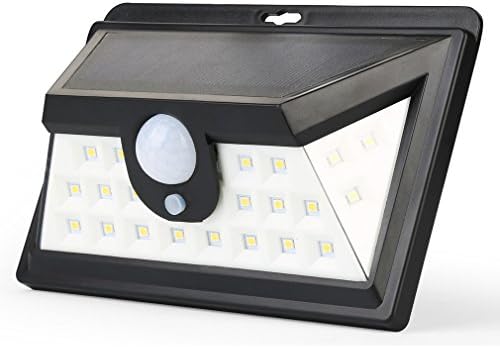 Migobi Outdoor Waterproof Motion Sensor Solar LED Light, Motion Activated 24 LEDs 3-Plane Wide Angle Super Bright Solar Powered Wireless Garden security Light for Wall, Driveway, Patio, Yard, Garage