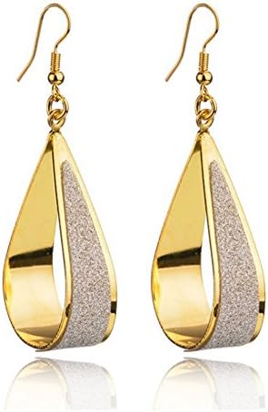Big Hoop Earring Glamorous Golden frosted Exquisite Fashion