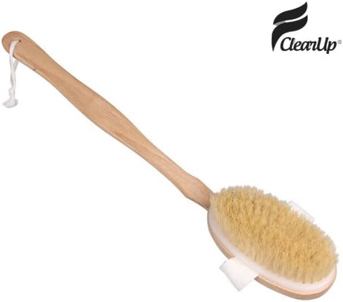 FClearup Natural Wooden Bath Shower Body Back Brush Spa Scrubber LW - 1PCS
