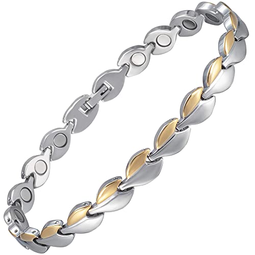 Wollet Pure Titanium Magnetic Therapy Anklet for Women for