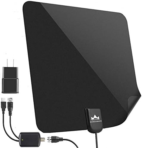 【2019 Latest】 HDTV Antenna Indoor Digital TV Antenna, DUMSAMKER 60-80 Miles Range HD Antenna with Amplifier Signal Booster and 13FT Coaxial Cable - Extremely High Reception