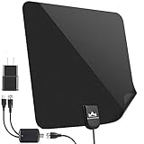 【2019 Latest】 HDTV Antenna Indoor Digital TV Antenna, DUMSAMKER 60-80 Miles Range HD Antenna with Amplifier Signal Booster and 13FT Coaxial Cable - Extremely High Reception