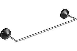 rubertyle Magnetic Door Curtain Rod, Length 17.32″–40.94″, Width 3.15″–3.74″, Adjustable Rod for French Doors, Windows, Metal