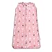 Stretchy Wearable Blanket-BROLEX Infant Sleeping bag,Baby Sleeping Blanket,Micro-Fleece,2-Way Zipper,Pink Arrow,Medium