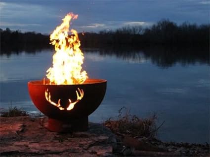 Whitetail Deer Antlers Fire Pit Amazon Co Uk Garden Outdoors