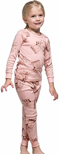 Tory bam Cotton Thermal Underwear Pajamas Set for Kids Little Boys Girls Toddler Rabbit 5-6 Years - L