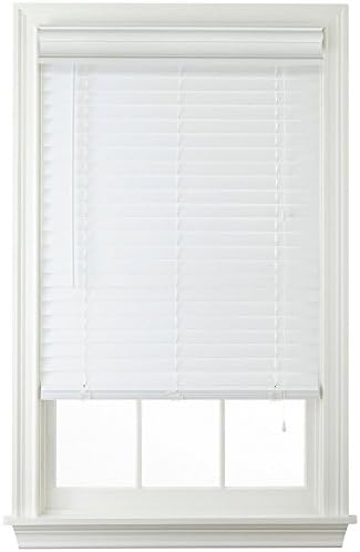Window Blind Outlet 2" Faux Wood Horizontal Blinds - White (35x48)