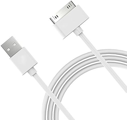 iPhone 4s Cable Cord, 6 Ft White USB Sync and Charging Cable for iPhone 4/4s, iPhone 3G/3GS, iPad 1/2/3, iPod