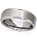 7mm Beveled Edge Mens Comfort Fit Titanium Plain Wedding Band ( Available Ring Sizes 7-12 1/2)