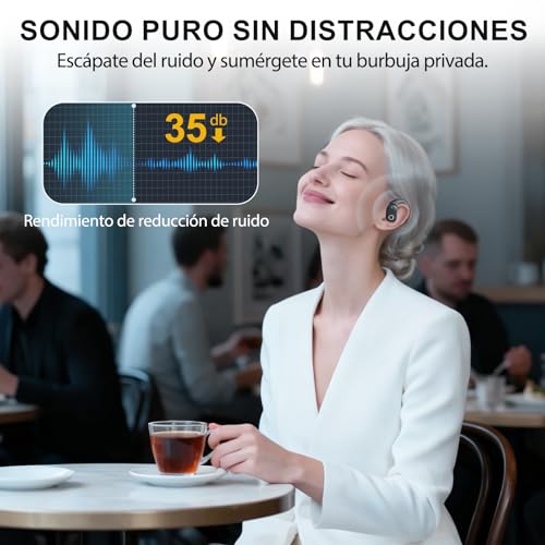 Audífonos Traductores con IA en Tiempo Real, Traductor Multilingüe de 164 Idiomas con LCD, Audífonos Bluetooth 5.4, Dispositivo de Traducción de 70H para Viajes de Negocios y Estudio,Comercio Exterior