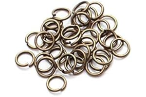Pack of Approx. 200Pcs Open Jump Rings for Necklaces Earrings Antique Bronze 10mm Attractive Processing