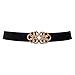 eVogues Plus size Gold Tone Buckle Elastic Belt