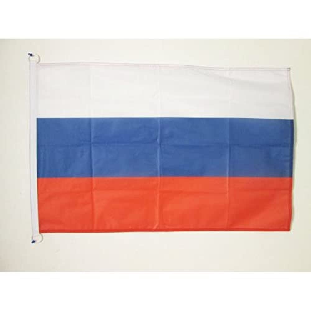 AZ FLAG - Russia Flag - 2x3 Ft - For Outdoor - Russian Banner Knitted Polyester with Two Plastic Rings - Fade Resistant - Vivid Colors - 2' x 3' Feet - 90x60 Cm