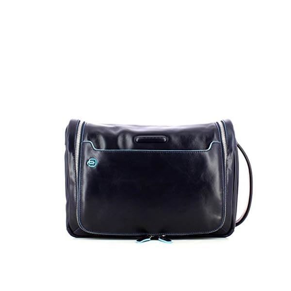 Piquadro Move 2 Beauty Case da Viaggio, Pelle, Blu, 30 cm – TravelKit