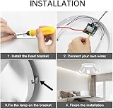 Ketom Round 3 Way Ceiling Spotlight Fitting White GU10 LED Rotatable view 10