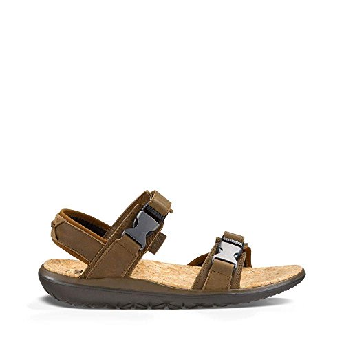 Teva Men's Terra-Float Universal Lux Leather Sandal, Brown, 7 M US