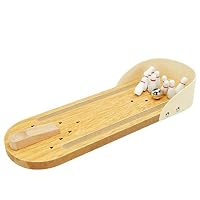 Indoor Wooden Mini Bowling Game Set Best Family Party Desktop Toys Home Office Decor Board Games Desk Tabletop Toy 1pc