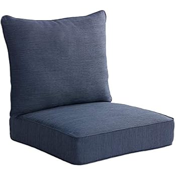 Amazon Com Allen Roth 2 Piece Madera Linen Navy Deep Seat Patio