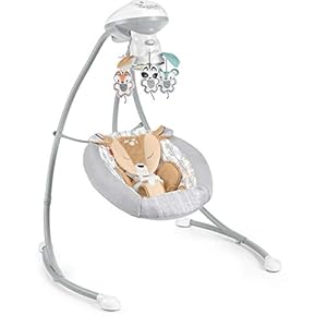 Fisher-Price Fawn Meadows Swing, dual motion baby swing with music, sounds, and motorized mobile [Amazon Exclusive]