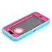 iPhone 6 Plus Case, iPhone 6S Plus Case [HEAVY DUTY] Built-in Screen Protector Tough 4 in1 Rugged Shorkproof Cover for Apple iPhone 6/6S Plus (Blue/rose(Without Kickstand))