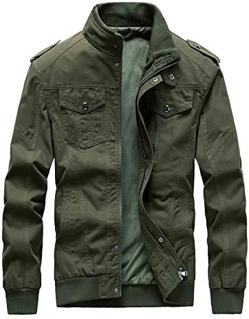 XiaoLongRen Casual Outdoor Windproof Coat Windbreaker Military Jackets for Men