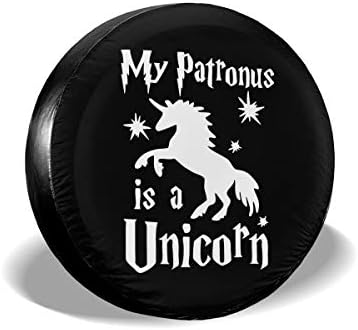 My Patronus is an Unicorn Leader Accessories Spare Tire Cover,Waterproof Dust-Proof(Fit 23-32 Inches)