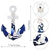 Meching-2-Pack-11-Nautical-Decor-Beach-Wooden-Ship-Wheel-and-Wood-Anchor-with-Rope-Nautical-Boat-Steering-Rudder-Wall-Decor-Door-Hanging-Ornament-Beach-Theme-Home-DecorationBlue Meching 2 Pack 11" Nautical Decor Beach Wooden Ship Wheel and Wood Anchor with Rope Nautical Boat Steering Rudder Wall Decor Door Hanging Ornament Beach Theme Home Decoration(Blue)