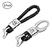 VILLSION 2Pack Genuine Leather Car Logo Keychain VW Key Chain Accessories Keyring