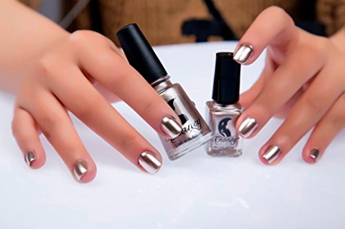 YJYdada Metal Color Stainless Steel Plating Silver Mirror Nail Polish (gold)