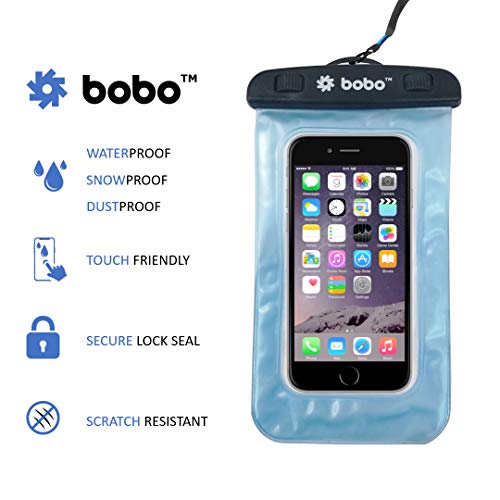 BOBO Universal Waterproof Pouch Cellphone Dry Bag Case for iPhone Xs Max XR XS X 8 7 6S 6 Plus, Samsung Galaxy S9 S8 + N