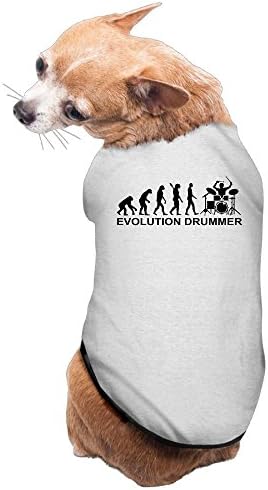 WUGOU Dog Cat Pet Shirt Clothes Puppy Vest Soft Thin Evolution Of A Drummer 3 Sizes 4 Colors Available