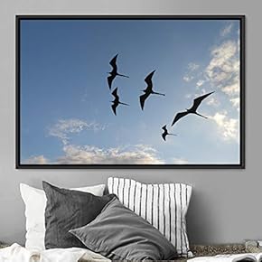 signwin Framed Canvas Wall Art Flying Together Birds...