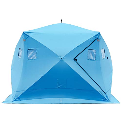 VEVOR Outdoor Camping Zelt 238 x 238 x 200 cm Ice Fish Shelter 7,8 x 7,8 x 6,5 Fuß, Ice Fish Shelter 300D Oxford-Gewebe…