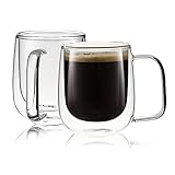 Vzaahu Double Wall Insulated Glasses Espresso Cups