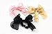 LOVEF 5pcs Women's Solid Colors Rabbit Ear Hair Bow Tie Bands Ponytail Holder Long Scrunchies Hair Accessories