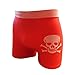 Crazy Cool Men's Nylon Stretchable Seamless Boxer Briefs Underwear 6-Pack, Bones and Skull