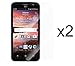 ZTE Maven Z812 (AT&T) - 2 Pack - Premium Tempered Glass Clear Screen Protectors + Atom LED