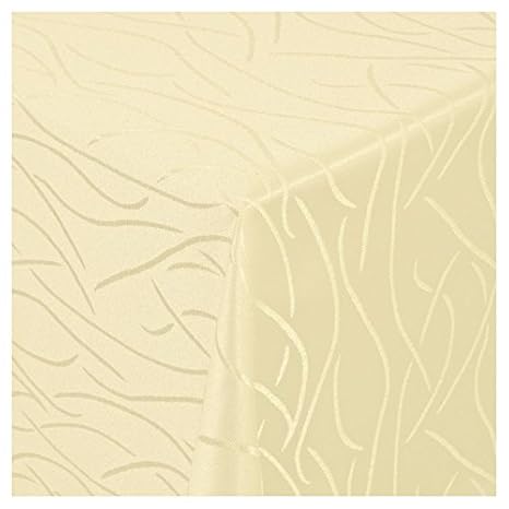 Tischdecke Damast mit Saum im Streifendesign - Eckig Oval und Rund in Premiumqualität- Größe und Farbe wählbar OVAL 140x190 c