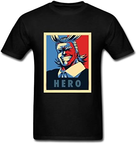 AneSwing My Hero Academia All Might Edgy Black Men T Shirt XX-Large