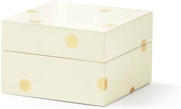 Kate Spade New York Pequeño lacado caja – oro lunares: Amazon.es: Hogar