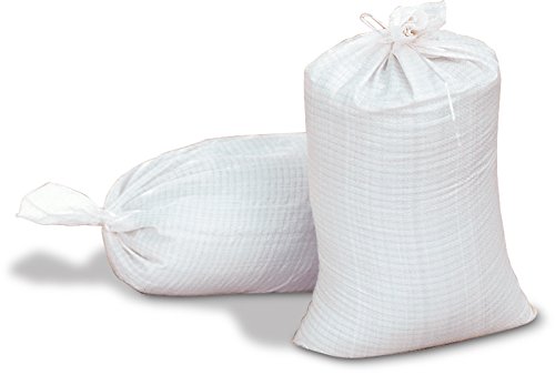 RK-White-Empty-Sandbags-17x27-65-Lb-Capacity-Sandbag-Sand-Bags-Bag-Poly-with-Tie-Pack-of-10