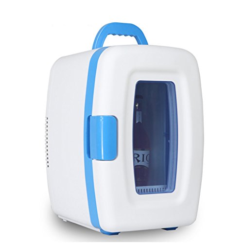 Click Here to See More Images Jadeking@ 10L Small Home Refrigerator, Car Dual-use Hot And Cold Dual Use Rapid Cooling 220V AC / 12V DC (Color : White)